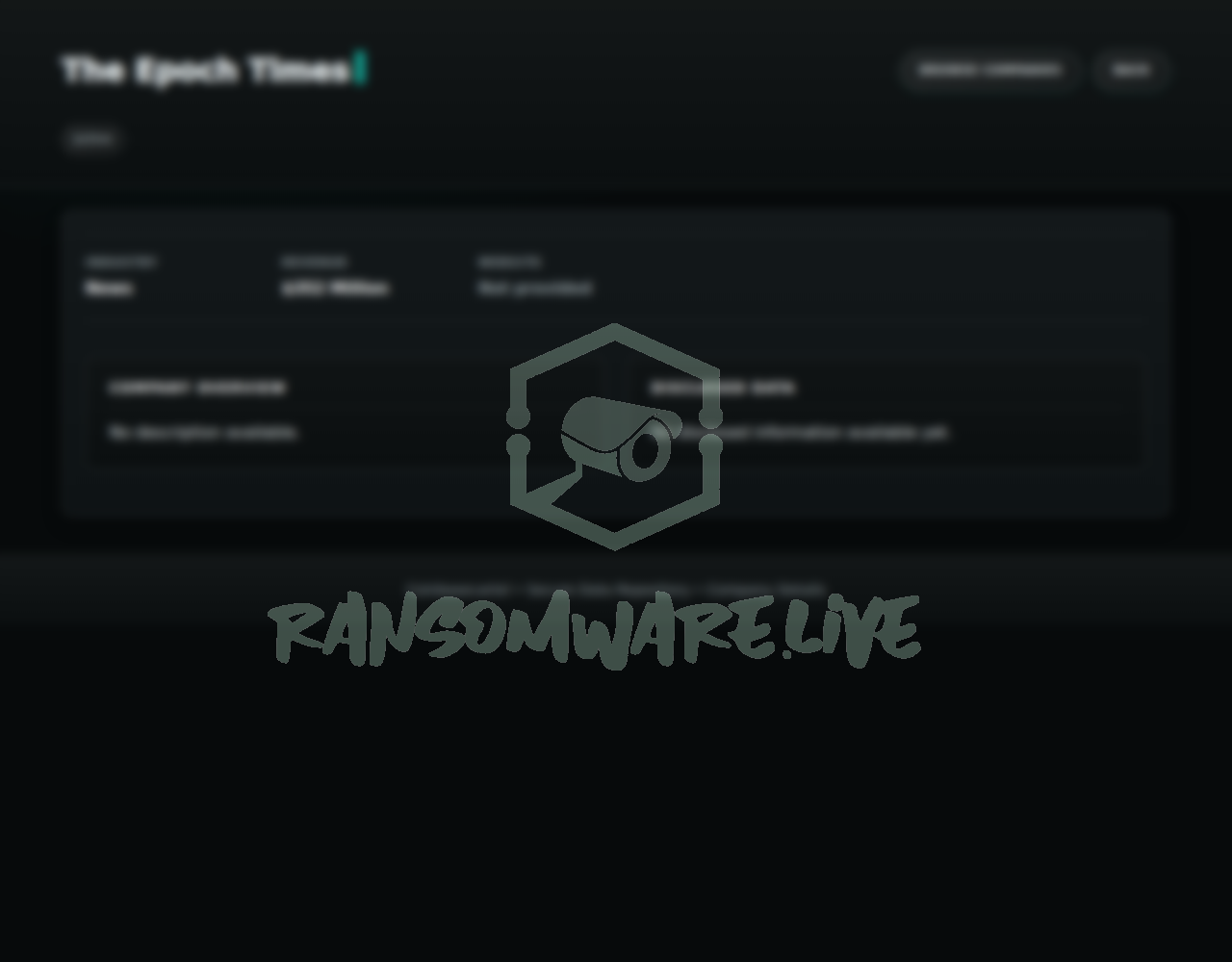 Leak site post claiming The Epoch Times data breach