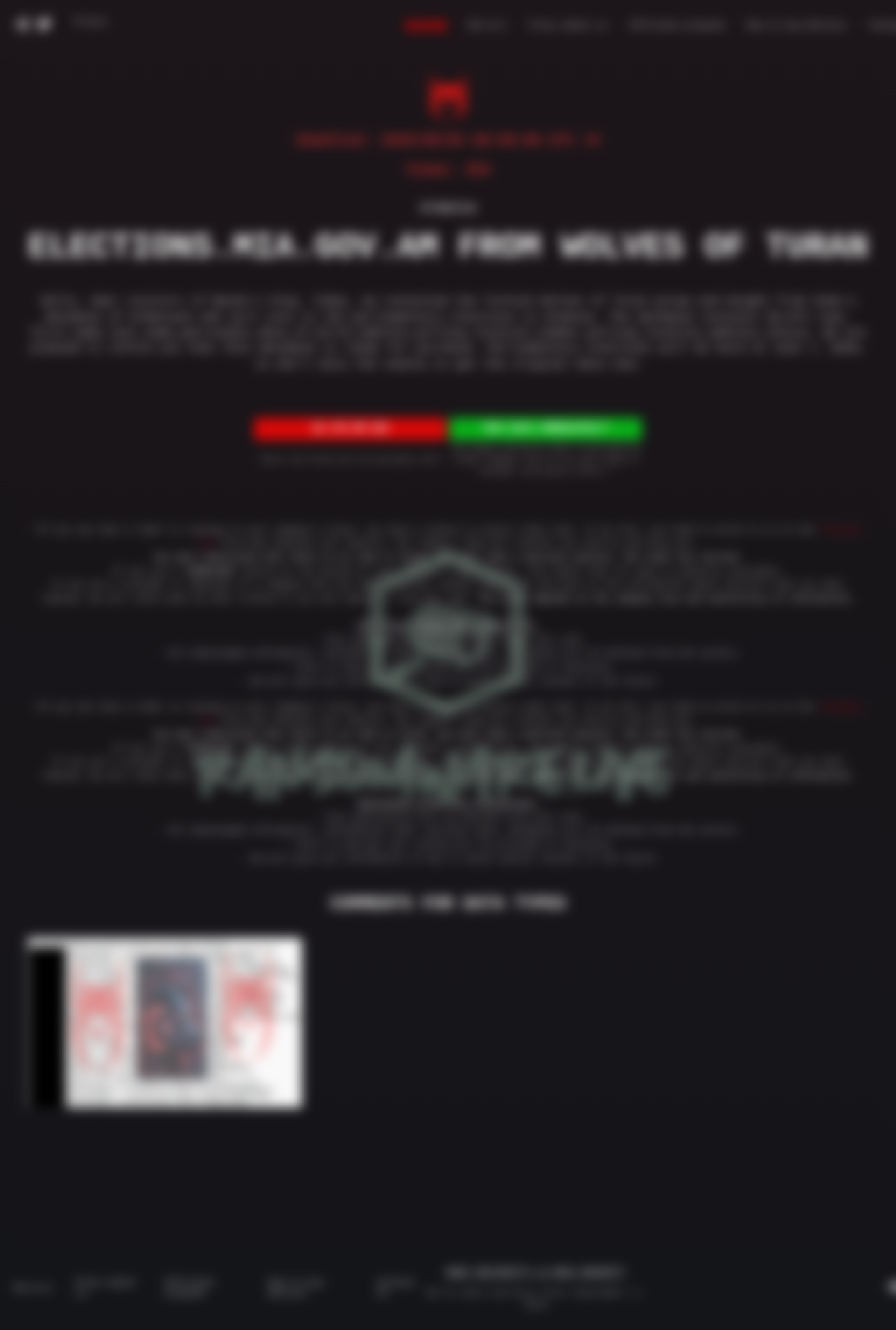 Leak site post claiming elections.mia.gov.am from WOLVES OF TURAN data breach