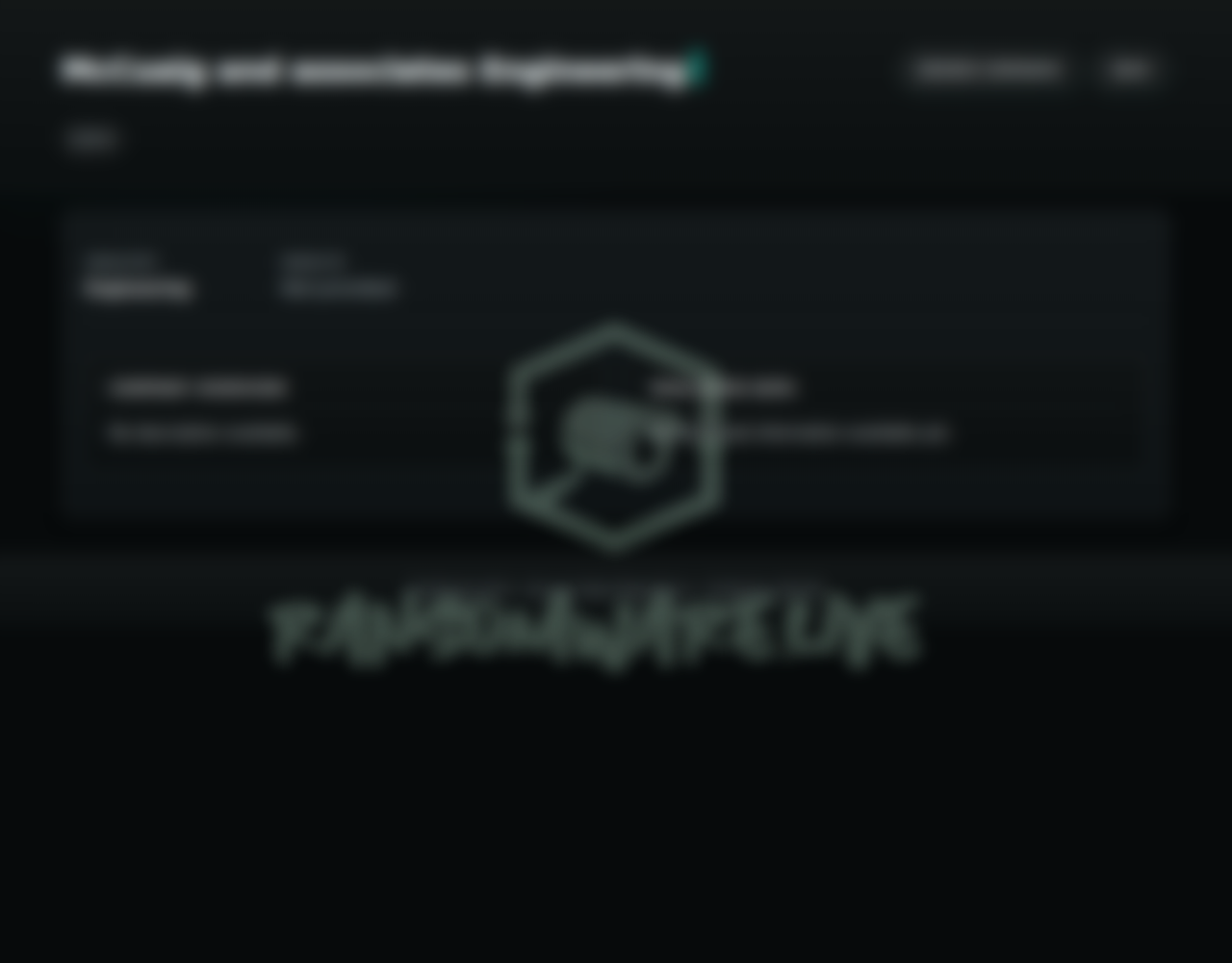 Leak site post claiming McCuaig and associates Engineering data breach