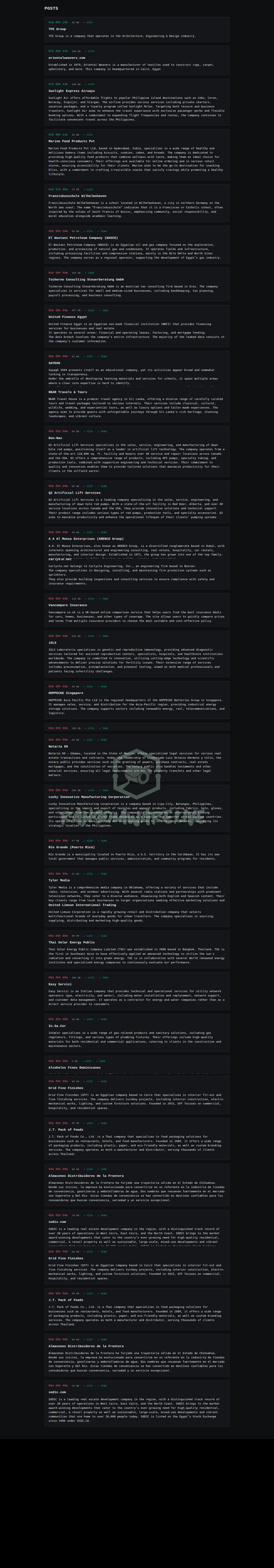 Leak site post claiming orientalweavers.com data breach