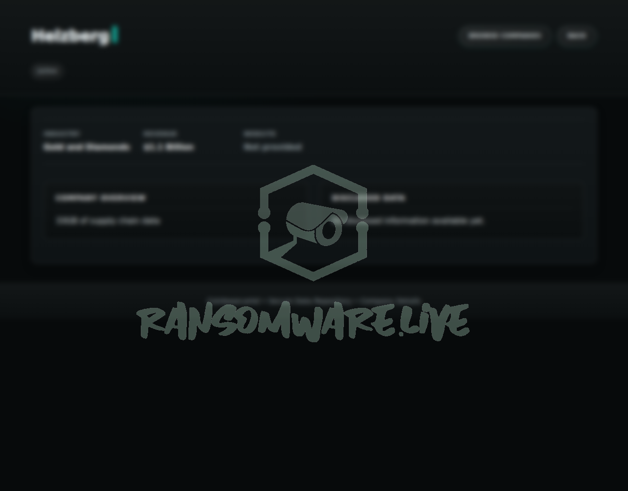 Leak site post claiming Helzberg data breach