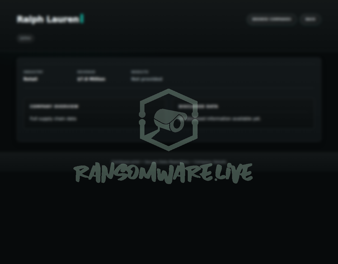 Leak site post claiming Ralph Lauren data breach